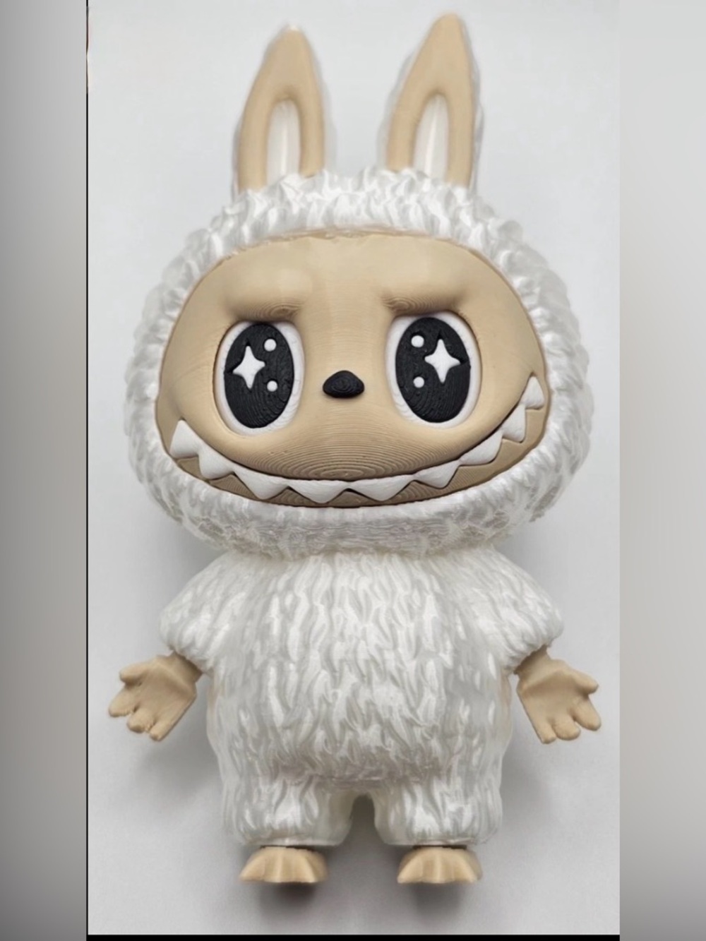 White La Bubu 3D printed model Monster Doll Plush-Style Collectible